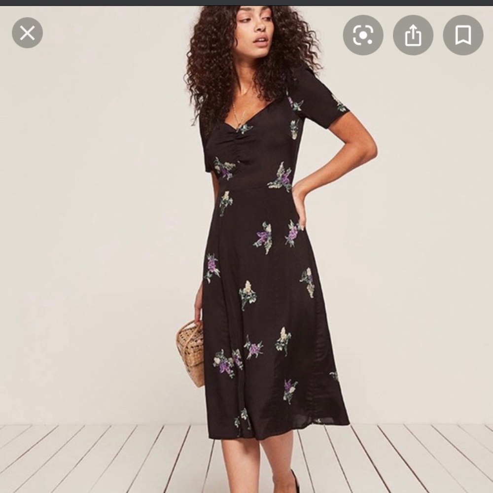 Reformation Esme dress in lilac